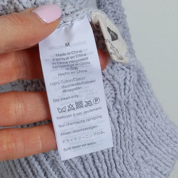 Madewell Gray Pom Pom Sleeve Open Front Cardigan Sweater‎ Womens Size M Chunky - Image 6
