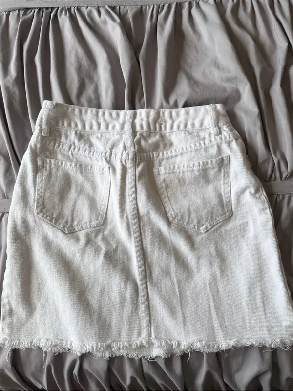 Harper White Denim Mini Skirt - Classic Casual - Image 4