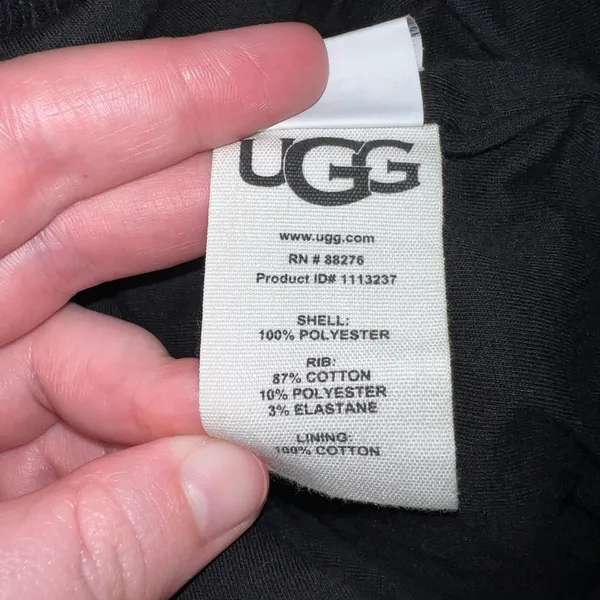 Ugg Laken Mock Neck Fleece Jacket in Black Size Medium - Image 13