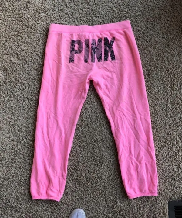 PINK - Victoria's Secret vintage pink sweats Sz M - Image 5