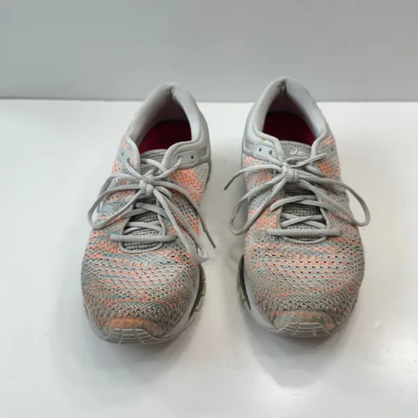 Asics Gel-Quantum 360 Knit Running Shoes Athletic Gym Gray Orange Women's Size 9 - Image 2