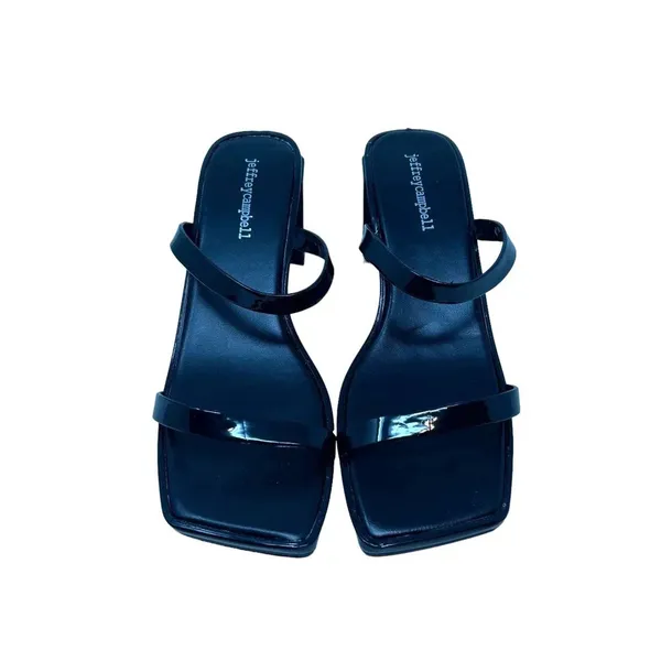 Jeffrey Campbell Jamm-3 Jelly‎ Black Mule Slide Sandals Size 9 - Image 3
