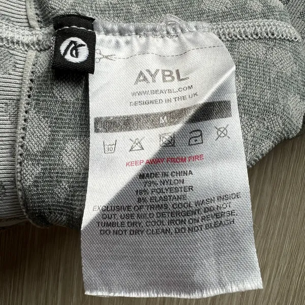 AYBL Leggings Womens Medium Scrunch Bottom Leopard Print Gray - Image 10