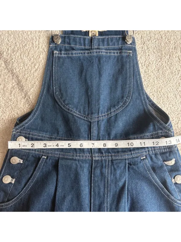 NWT Madewell Wide Leg Denim Overalls Dark Wash - Image 9