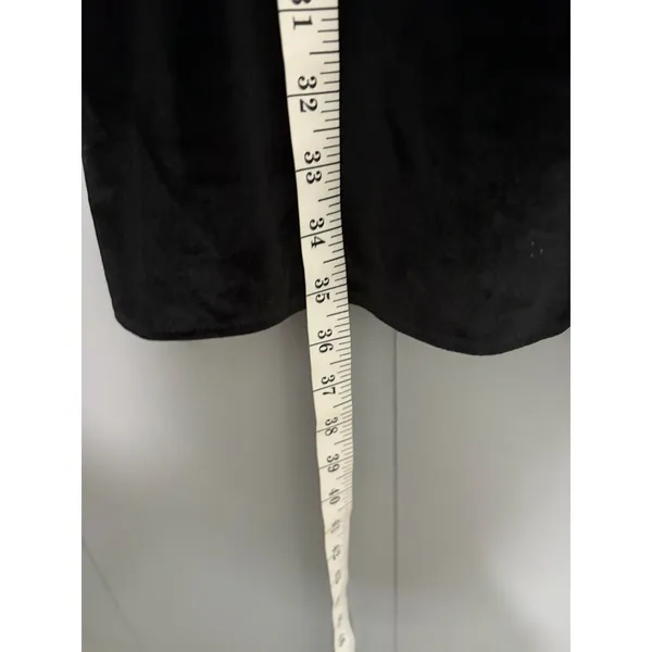 Victoria's Secret Black Velvet V-neck Sexy Lingerie Loungewear Mini Slip L - Image 2
