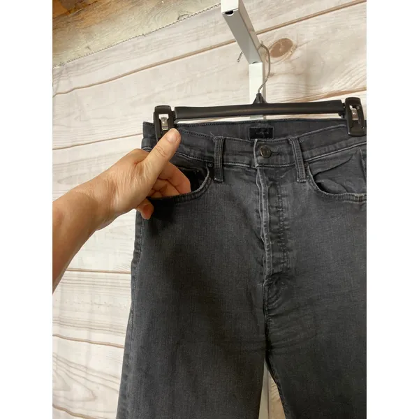Mother The Tripper Not Guilty Women's Jeans Size 28 Black Button Fly 1566Q-180 - Image 3