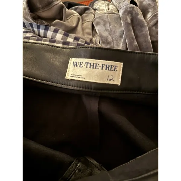 We The Free Glow Up Faux Leather Pant Black Size 12 - Image 5