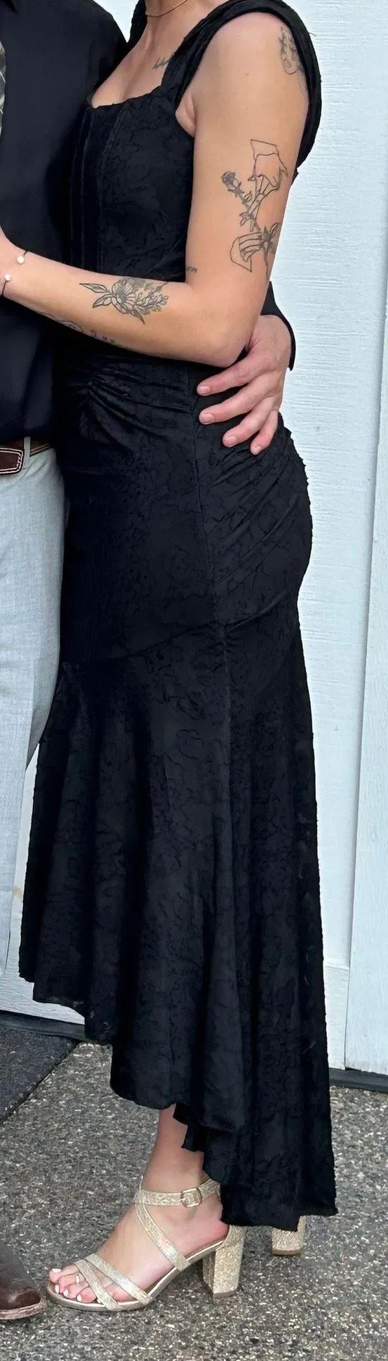 Lemalaya Lace Black Dress - Image 2