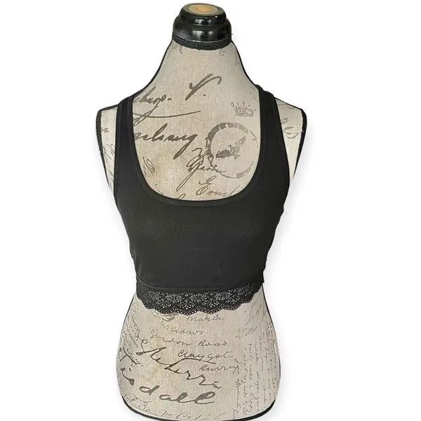 Z Supply Cropped Pullover Black Medium - Image 2