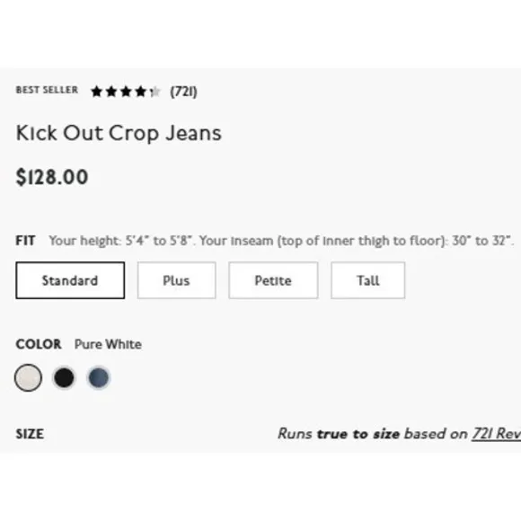 Madewell Jeans Womens Size‎ 26 White Mid Rise Kick Out Crop Denim NI961 - Image 3