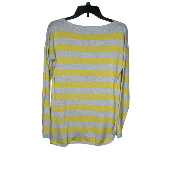 Old Navy Women's Sweater Striped Long Sleeve Lightweight Gray/Yellow Sz.‎ Medium - Image 11