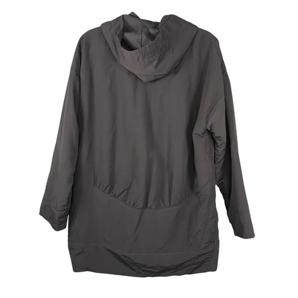 Prairie‎ Underground Hooded Gray Nylon Toggle Drawstring Anorak Jacket Women - Image 5