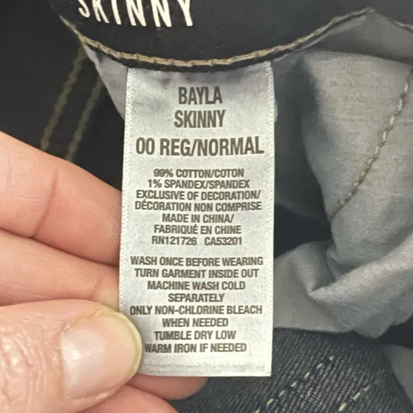 Aeropostale Womens Jeans Pants Size 00 Bayla Skinny Core Low Rise Dark Wash Y2k - Image 9