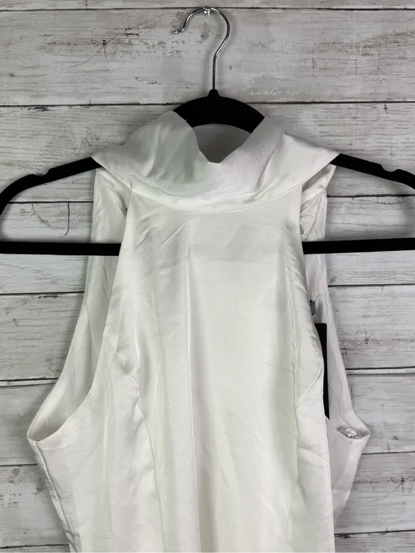 Lulus Infinite Admiration White Satin Halter Mini Dress White Size Medium - Image 4