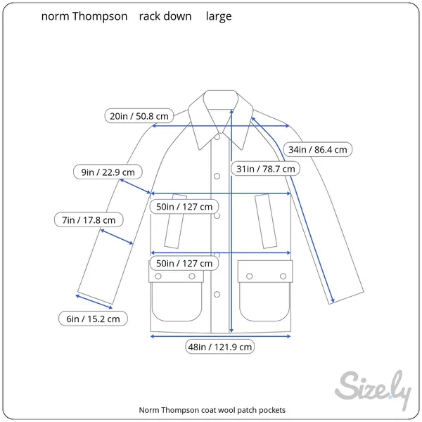 Norm Thompson coat wool patch pockets gray Size L - Image 2