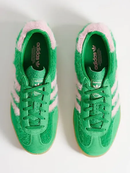 NWT adidas Originals Gazelle Indoor sneakers in fluffy green and pink - Image 2