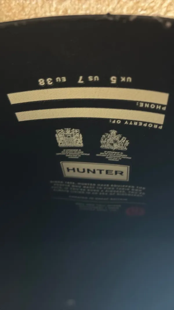 Hunter Rain Boots Tall Black - Image 2