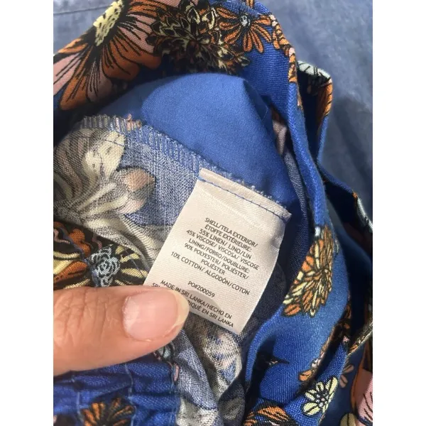 MODCLOTH Womens High Vibration Energy Crop Wide Leg Pants Size Small Linen Blend - Image 4