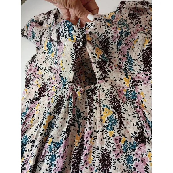 Women's Free People Boho Floral Fall Y2K Streetwear Dress Hippie Medium Fall Flo - Image 4
