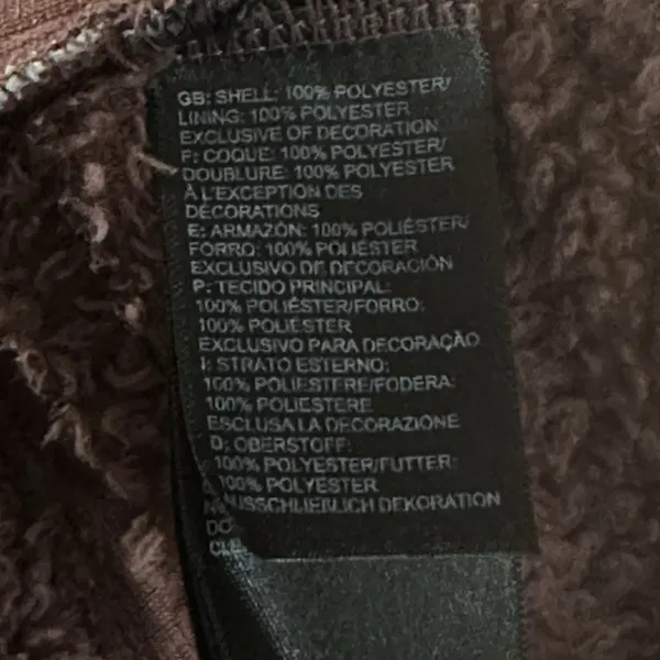 The North Face Jacket Womens Size Medium Brown Teddy Fleece 1/4‎ Zip Pullover - Image 7
