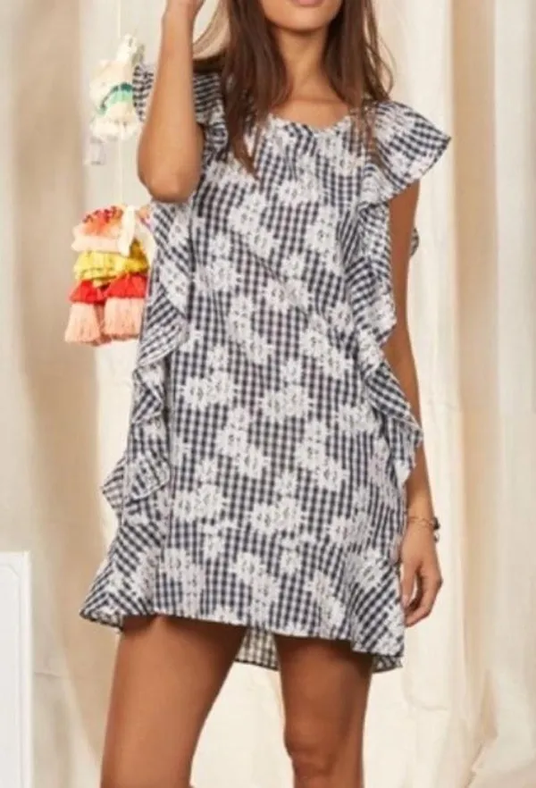 Koch Noah shift Semi-Sheer Striped Ruffle Dress | Indie Luxe Quiet Boho Minimal - Image 6