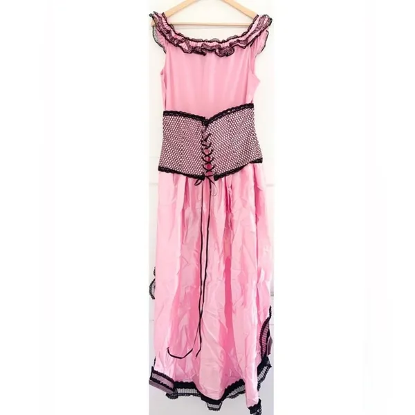 Moulin Rouge Inspired High-Low Corset Dress Burlesque Costume Size Large NEW - Image 5