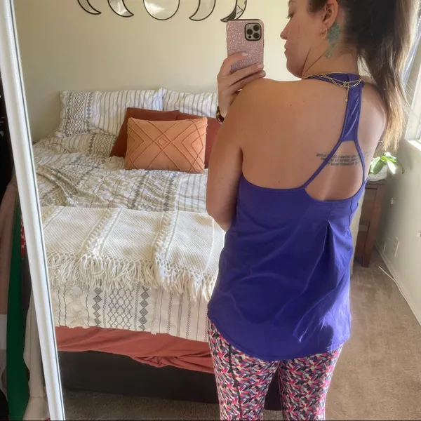 Workout tank with built in bra Purple Size 10 - Image 7