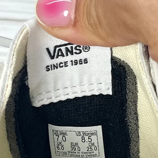 Vans‎ Sk8-Low Marshmallow Black Suede Canvas Sneakers Womens 8.5 Mens 7 NEW - Image 7