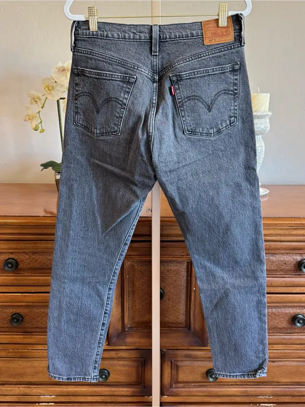 Levi’s Premium 501 Skinny Jeans Gray Black Wash W28 L28 - Image 11