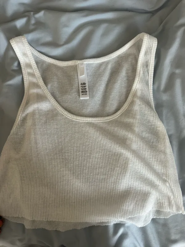 SKIMS Super Cropped Rib Bone Cotton Tank - Image 2