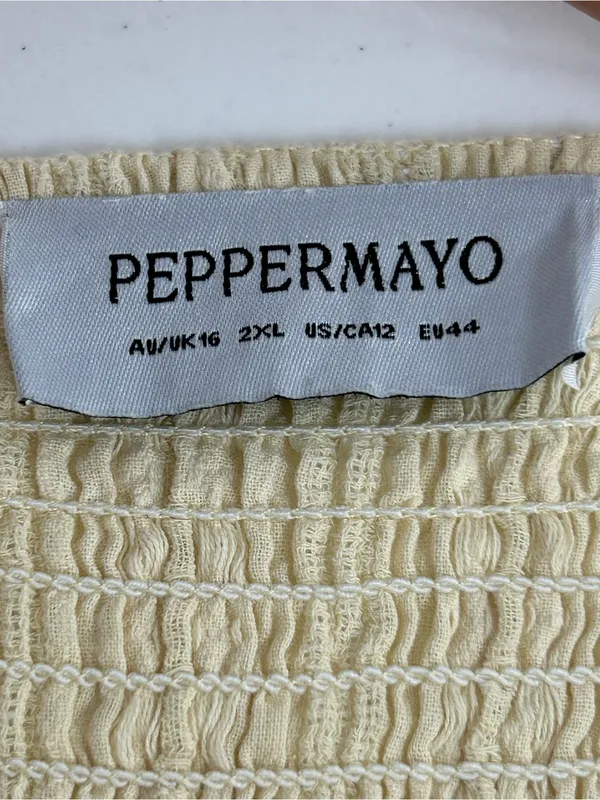 Peppermayo Jacinda Cream Drop Waist Maxi Dress Size 2X - Image 12