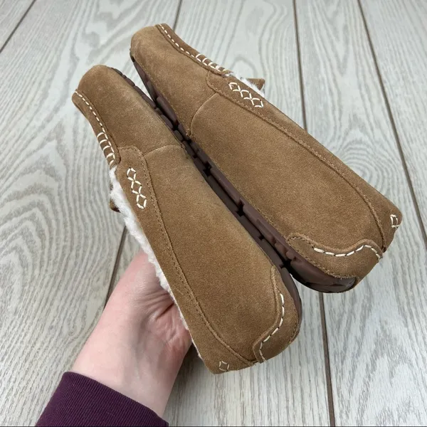 UGG Ansley Slipper Shoes US6 Chestnut (tan) $100 Indoor Outdoor Moccasin Flat - Image 6