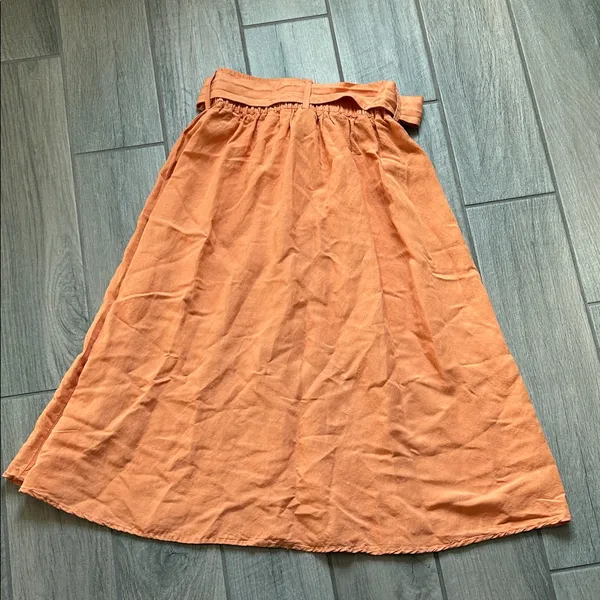 a new day Orange A-Line Button Skirt - Image 6