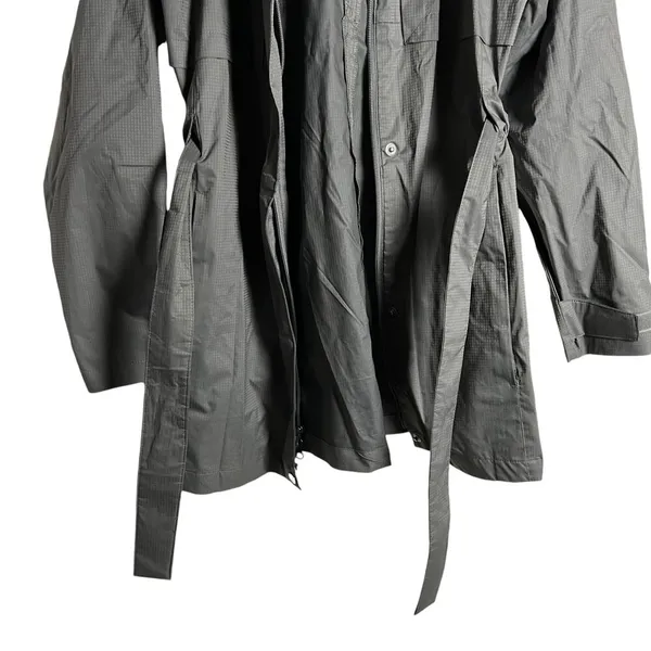 Columbia Pardon My Trench Gray Belted Hooded Windbreaker Rain Jacket Size S - Image 6