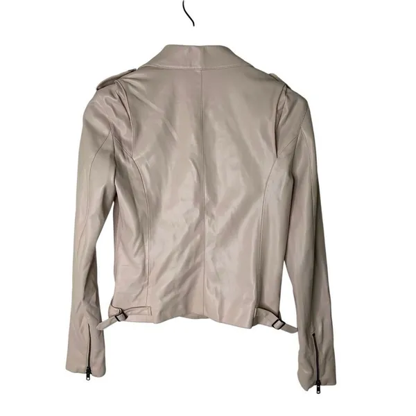 The Reset R Label Vegan Leather Classic Moto Jacket women's size small - Image 3