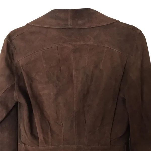Unbranded Women's Suede Leather Button Front Jacket Small Brown boho earthy - Image 11