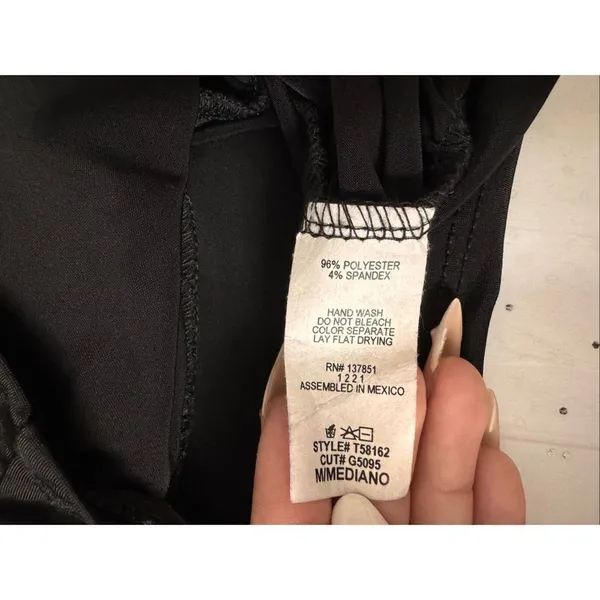 Live in the Moment Black Ruched Cami Top Women’s Size M - Image 3