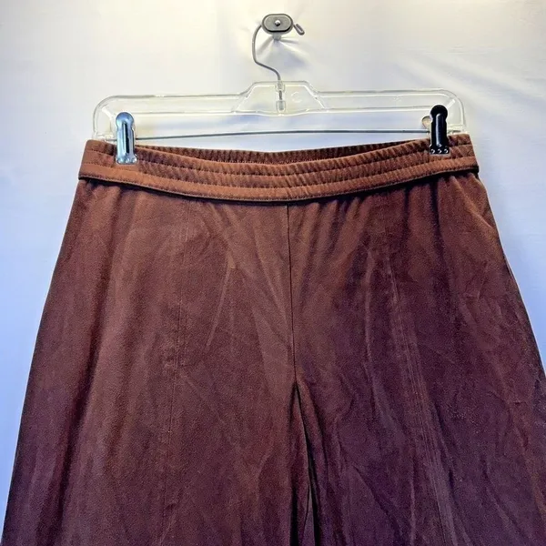 J. Jill Womens Wearever Collection Faux Suede Brown‎ Pull On Pants Size XS - Image 4