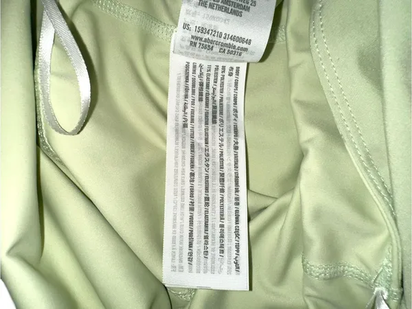 Abercrombie and Fitch Travelers One Shoulder Green Mini Dress with Shorts SMALL - Image 6