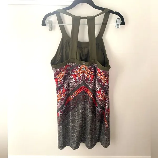 prAna Cantine Halter Active Dress L Cargo Marrakesh Olive Green Shelf Bra Sporty - Image 10