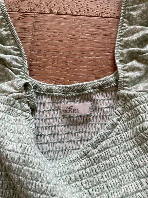 Green Dress Hollister Floral Mini - Image 3