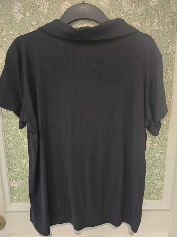 Born Black Ribbed Pajama Set Top & Shorts - Image 6