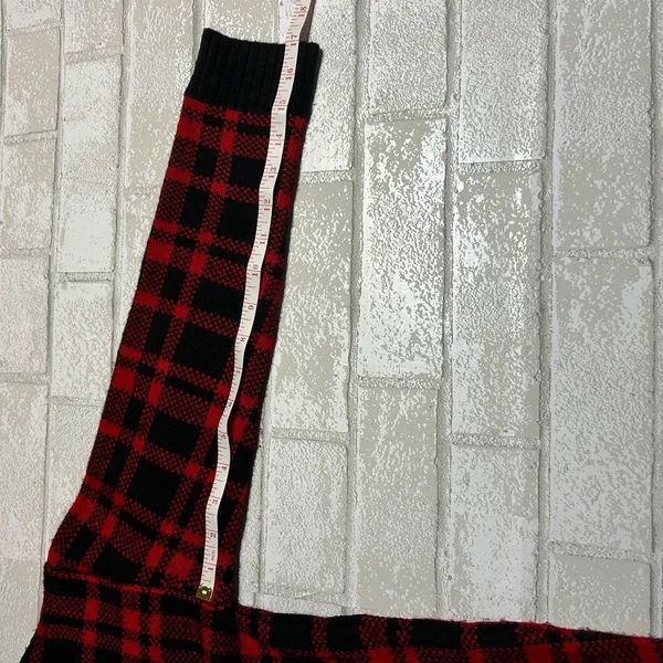 Christmas Red and Black Plaid Reindeer Sweater - Image 6