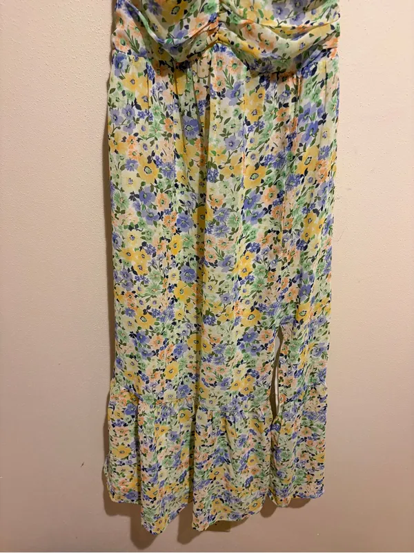 Revolve ASTR the Label Irma Floral Puff Sleeve Midi Dress Cutout Size XS - Image 8