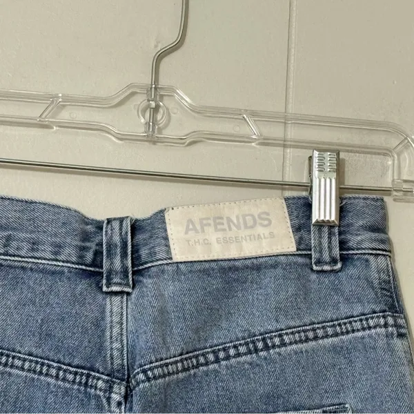 Afends Emilie Workwear Carpenter Denim Shorts High Rise Blue Size 24 - Image 7