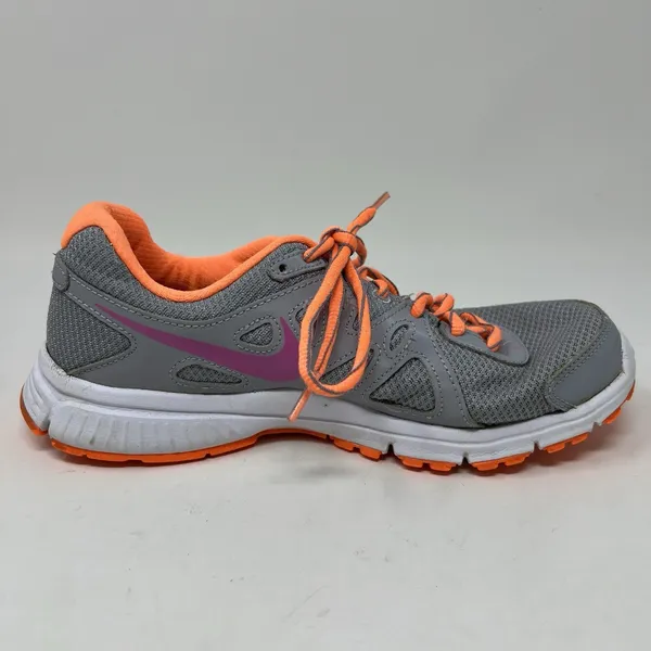 Nike‎ Revolution 2 Gray Orange Lace Up Running Athletic Shoes Women's Size 7 - Image 6