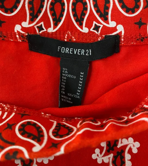 Forever 21 Red Bandana Bodycon Skirt - Image 5
