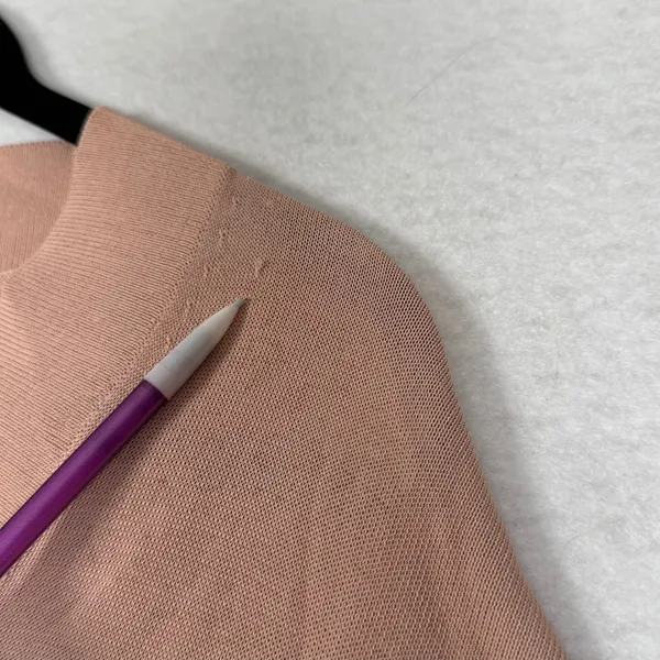 rag & bone V Neck Sweater Womens Small Rose Pink Viscose‎ High Low Split Hem - Image 10