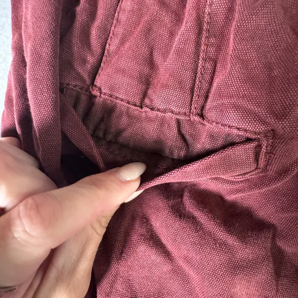 Free People Womens Paperbag Jogger Pants Burgundy‎ Drawstring Cotton XS Boho - Image 14