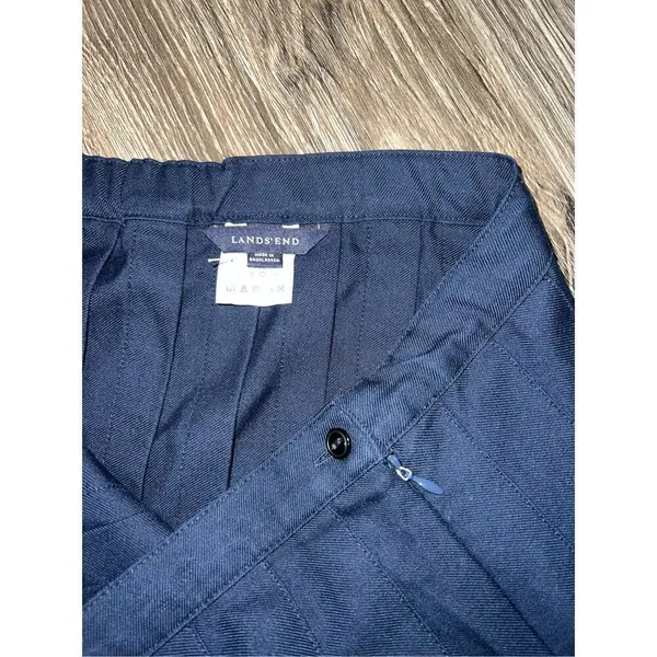 Lands End Blue Pleated Skirt size 16 - Image 3